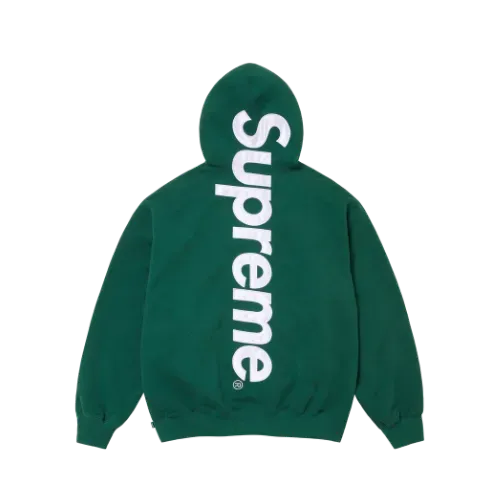 Moletom Supreme Satin Appliqué Hooded Dark Green FW24-W3