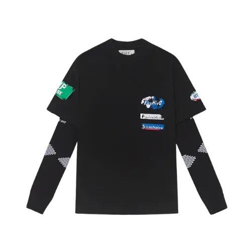 Camiseta Piet Manga Longa F.C Vintage Black