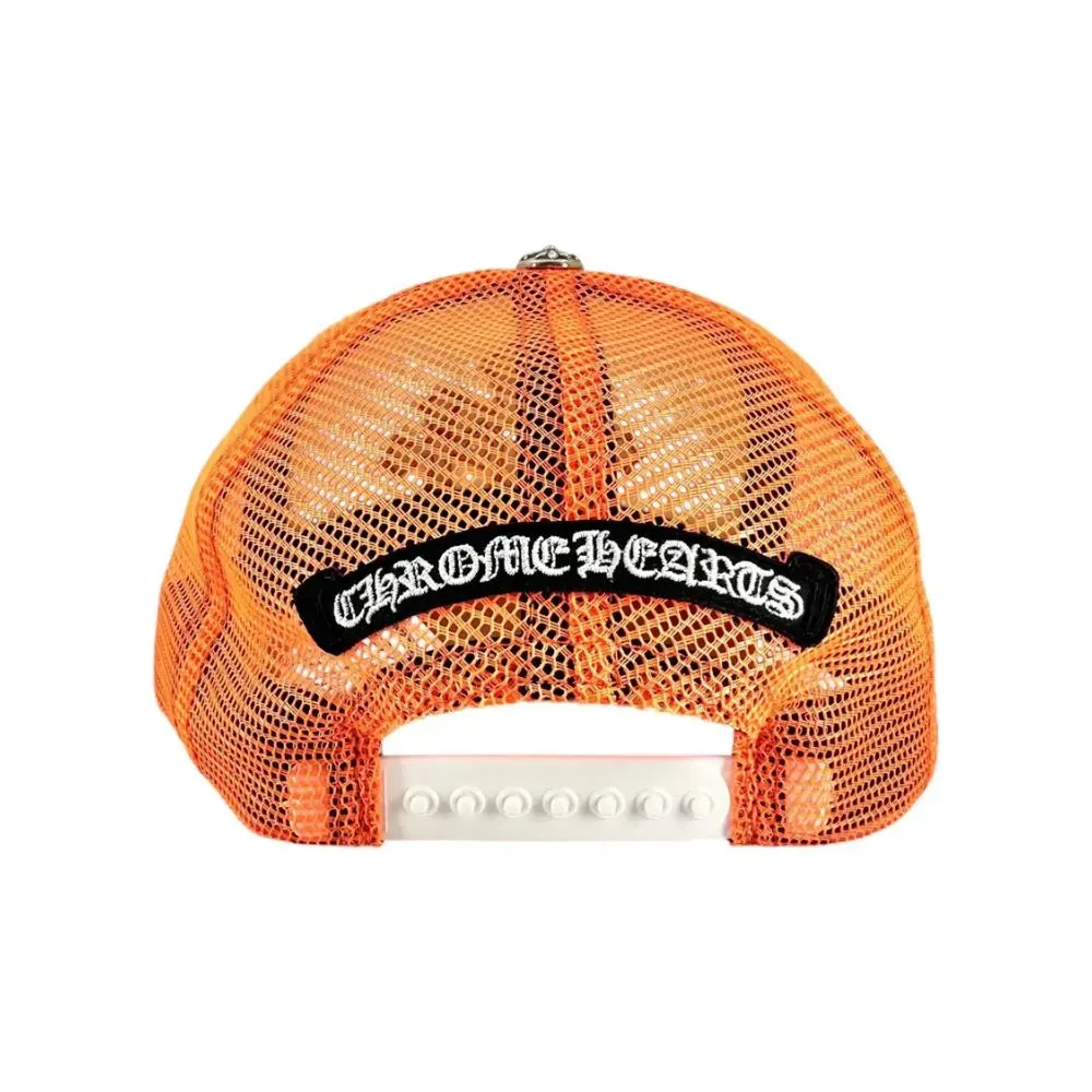 Boné Chrome Hearts Lambskin Cemetery Trucker Orange - Droper