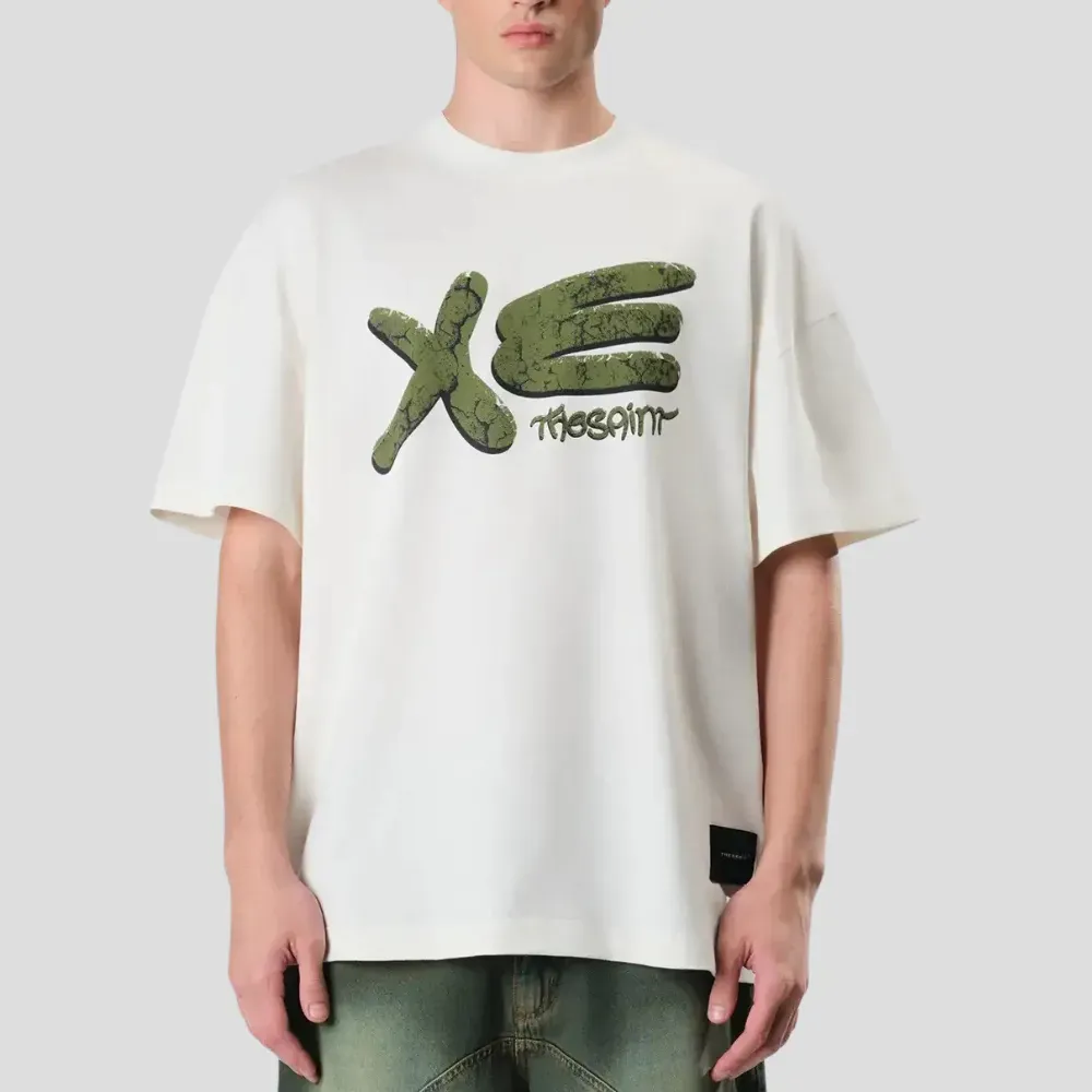 Camiseta THE SAINT Oversized Solo Off White - Droper