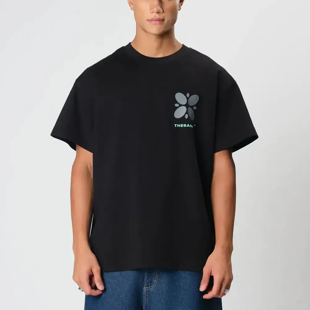 Camiseta THE SAINT Boxy Flower Effect Black - Droper