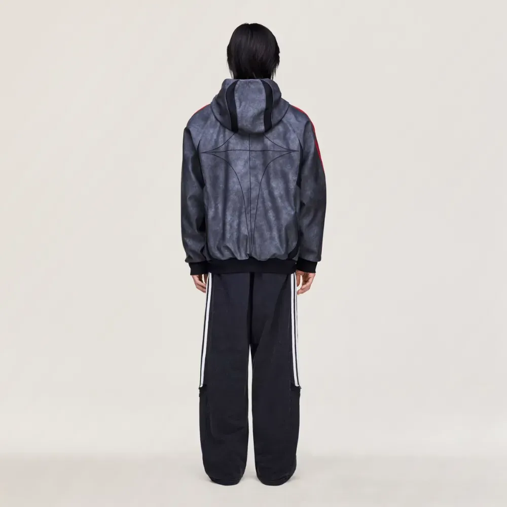 Thug Club x adidas Jaqueta Teamgeist Faux Leather Black Antique
