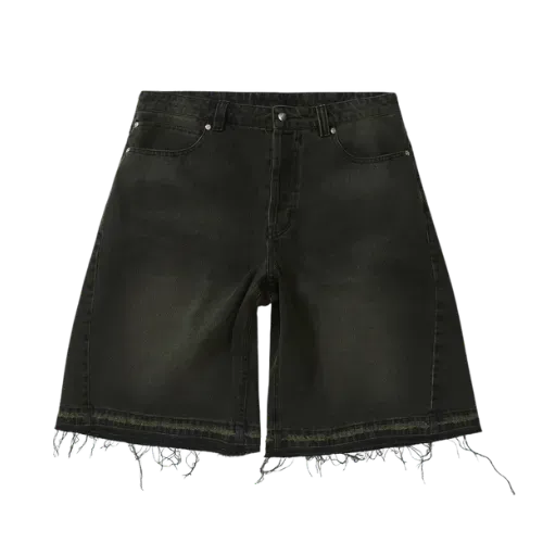 Shorts Quadro Creations Side Dart Denim Super Baggy Acid Black