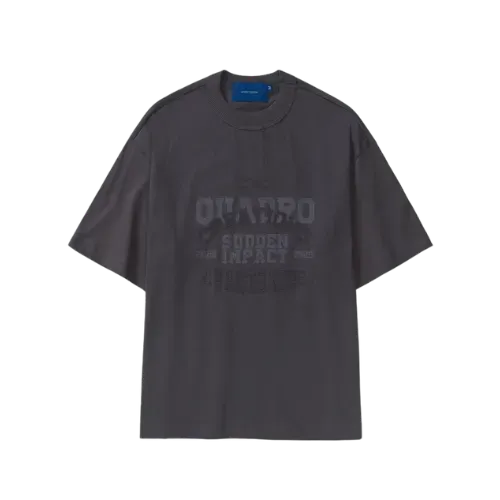 Camiseta Quadro Creations Avant-Garde College Boxy Dark Grey