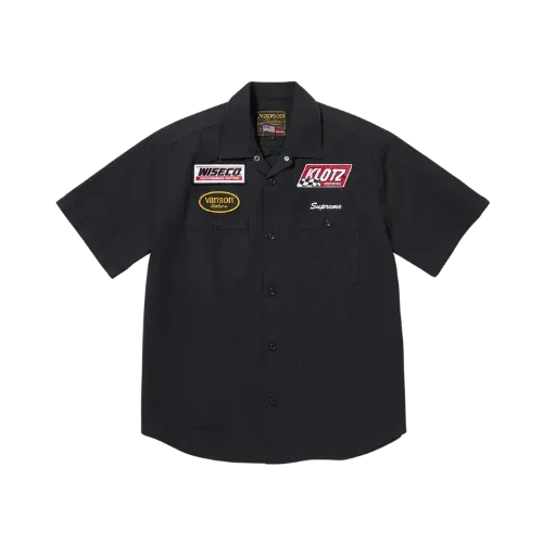 Vanson Leathers x Supreme Camisa Work Black FW25-W8 - Droper