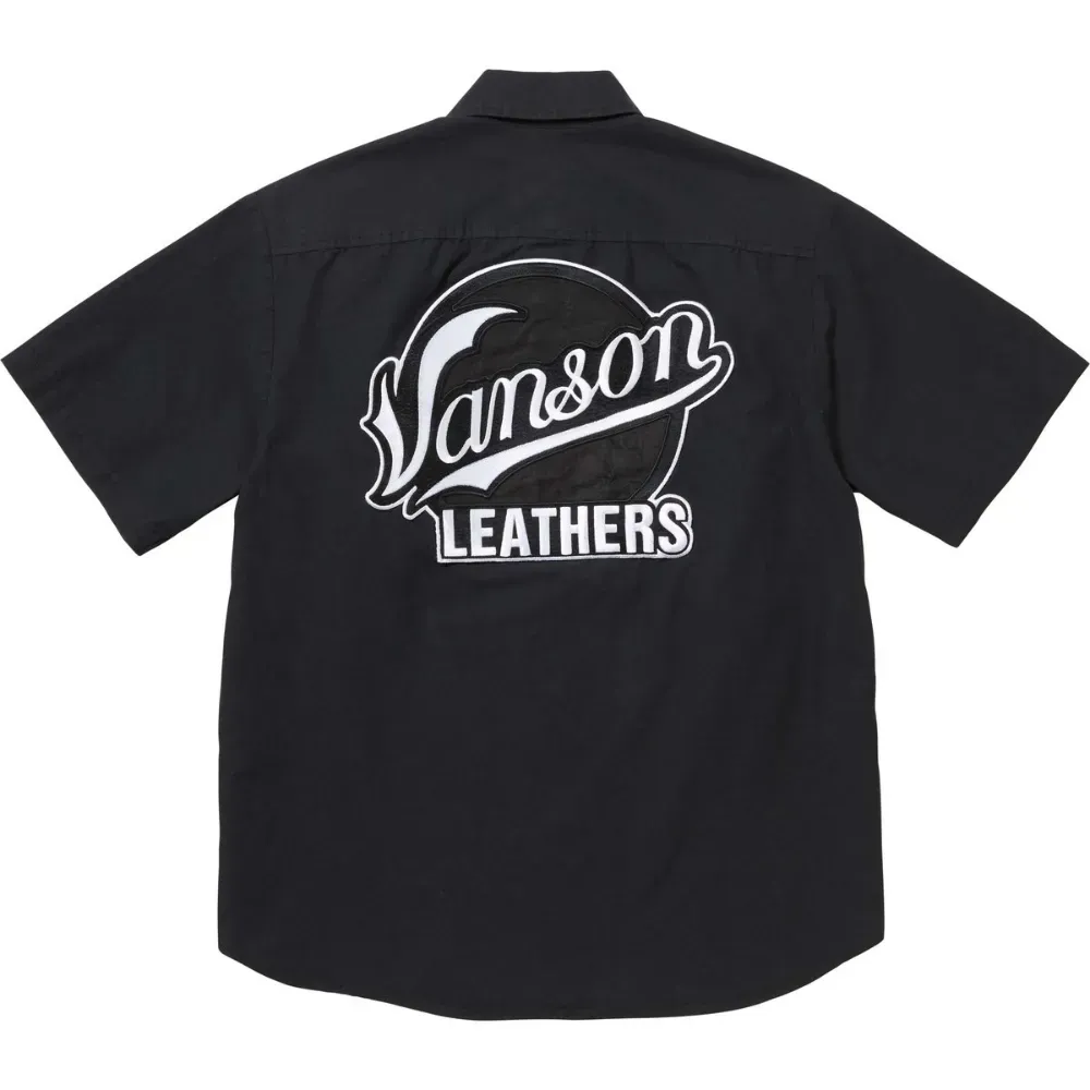 Vanson Leathers x Supreme Camisa Work Black FW25-W8 - Droper