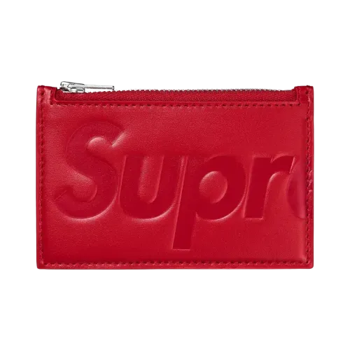 Card Holder Supreme Leather Zip Red FW25-W8 - Droper