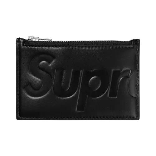 Card Holder Supreme Leather Zip Black FW25-W8 - Droper