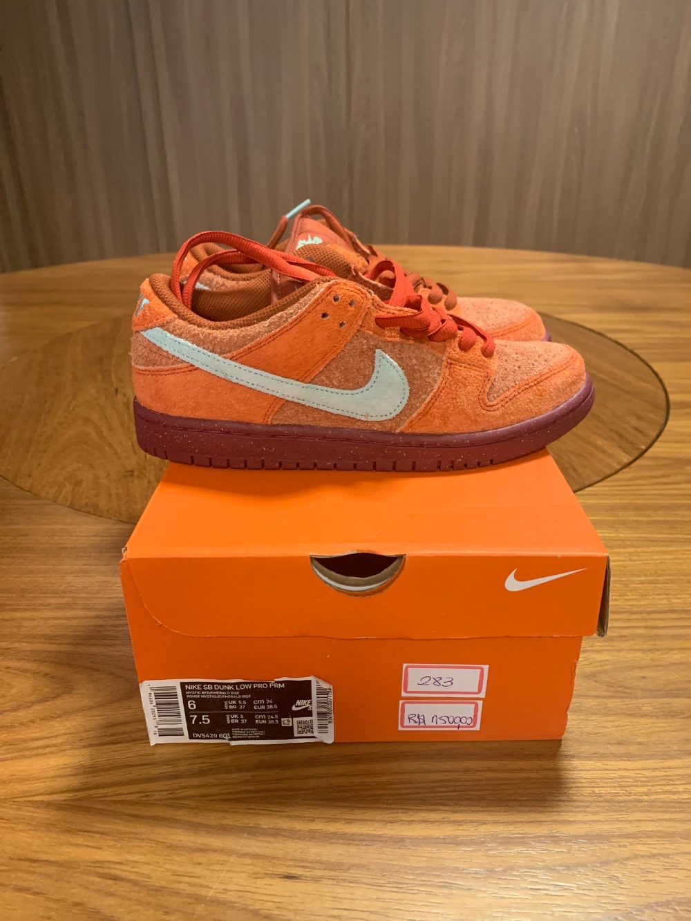 Nike SB Dunk Low Pro Mystic Red and Rosewood — 37, Novo