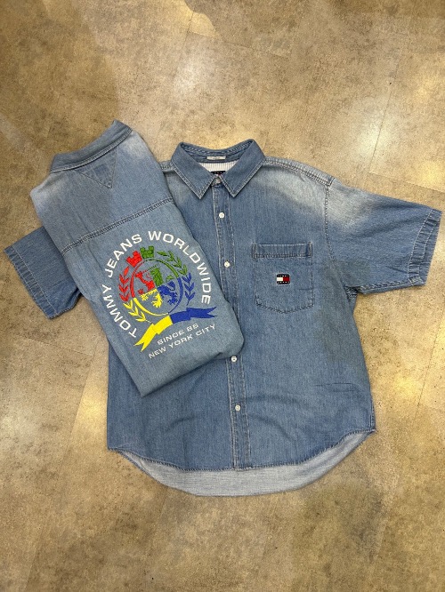 Camisa Tommy Jeans Crest Denim Over - Jeans