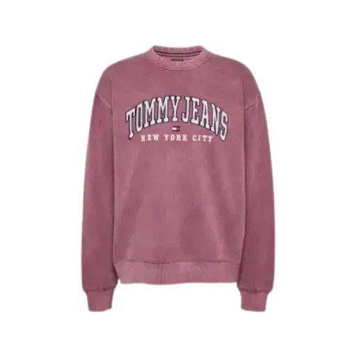 Moletom Tommy Jeans Relaxed Varsity Vinho