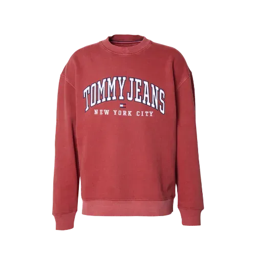 Moletom Tommy Jeans Relaxed Varsity Vermelho