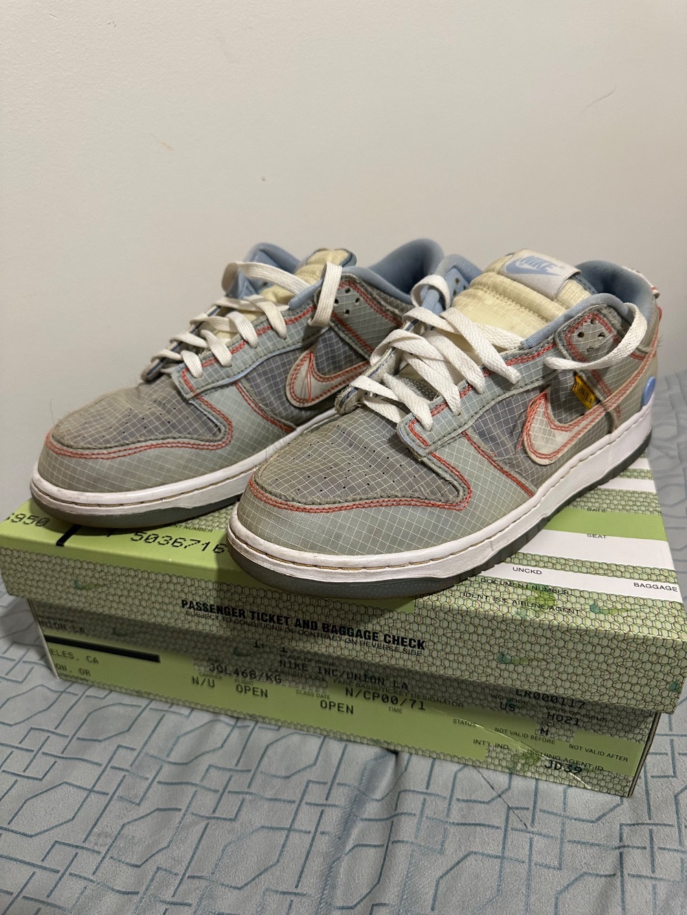 Union LA x Nike Dunk Low Union Blue — 40.5, Usado