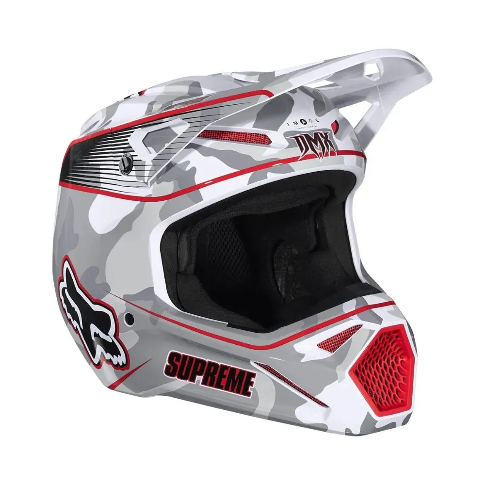 Fox Racing x Supreme Capacete DMX V1 Snow Camo FW25-W9 - Droper