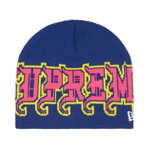 New Era x Supreme Touca Outline Beanie Navy FW25-W9
