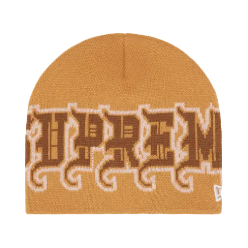 New Era x Supreme Touca Outline Beanie Tan FW25-W9
