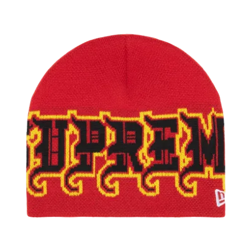 New Era x Supreme Touca Outline Beanie Red FW25-W9
