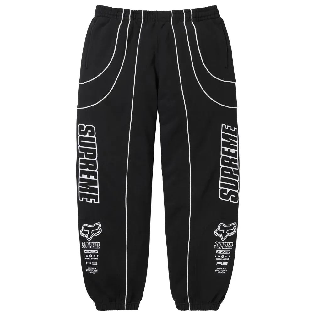 supreme fox sweat pant Ｓ　black 新品未使用 Fox Racing x Supreme Calça Black FW25-W9 - Droper