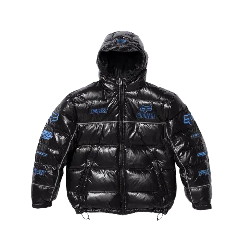 Fox Racing x Supreme Jaqueta Shiny Down Puffer Black FW25-W9 - Droper