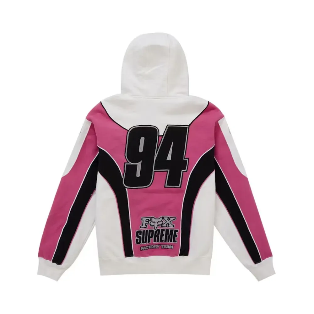 Fox Racing x Supreme Jaqueta Zip Up Hooded White FW25-W9 - Droper