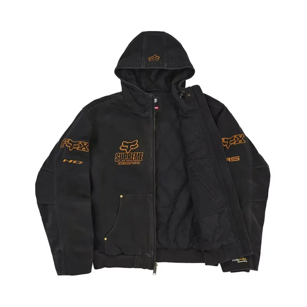 Fox Racing x Supreme Jaqueta Hooded Work Black FW25-W9 - Droper