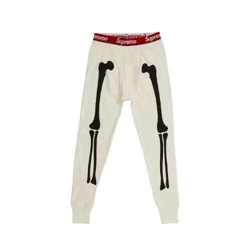 Hanes x Supreme Calça Bones Thermal White FW25-W9 - Droper