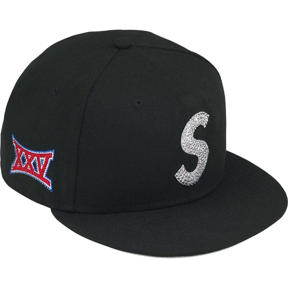 Supreme®︎×Swarovski×New Ear / S Logo（黒） Swarovski x Supreme Boné S Logo New Era Black FW25-29 - Droper
