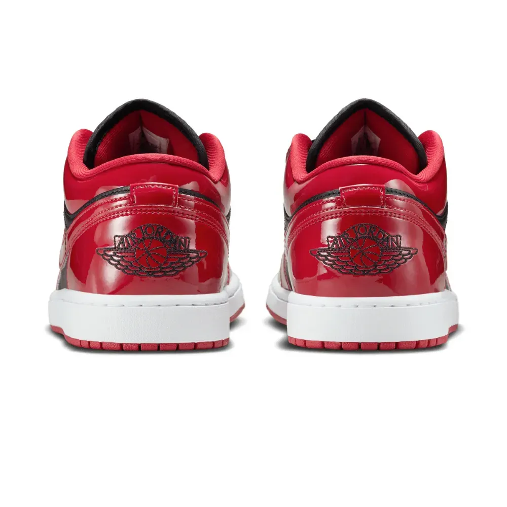 Air Jordan 1 Low SE Patent Varsity Red Black - Droper