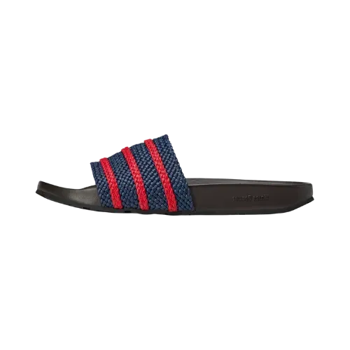 Wales Bonner x adidas Adilette Night Indigo Better Scarlet Dark Brown