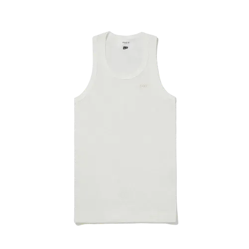 Camisa Pace Tank Top Waffle Knit Off White