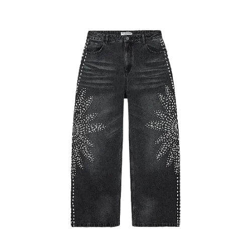 Calça Vale Lives Forever Denim Sirens Black