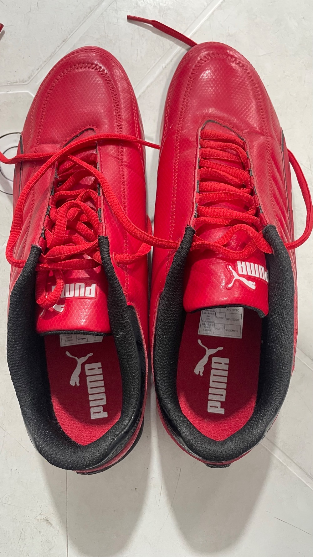 Scuderia Ferrari x Puma Suede XL Hero Rosso Corsa Warm White — 41, Usado