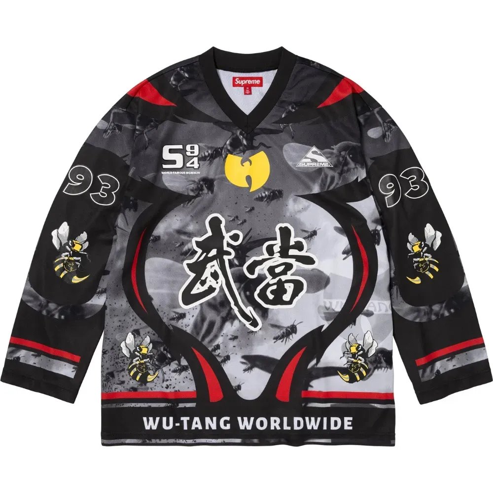 Wu-Tang Clan x Supreme Camiseta Hockey Jersey Black FW25-W10 - Droper