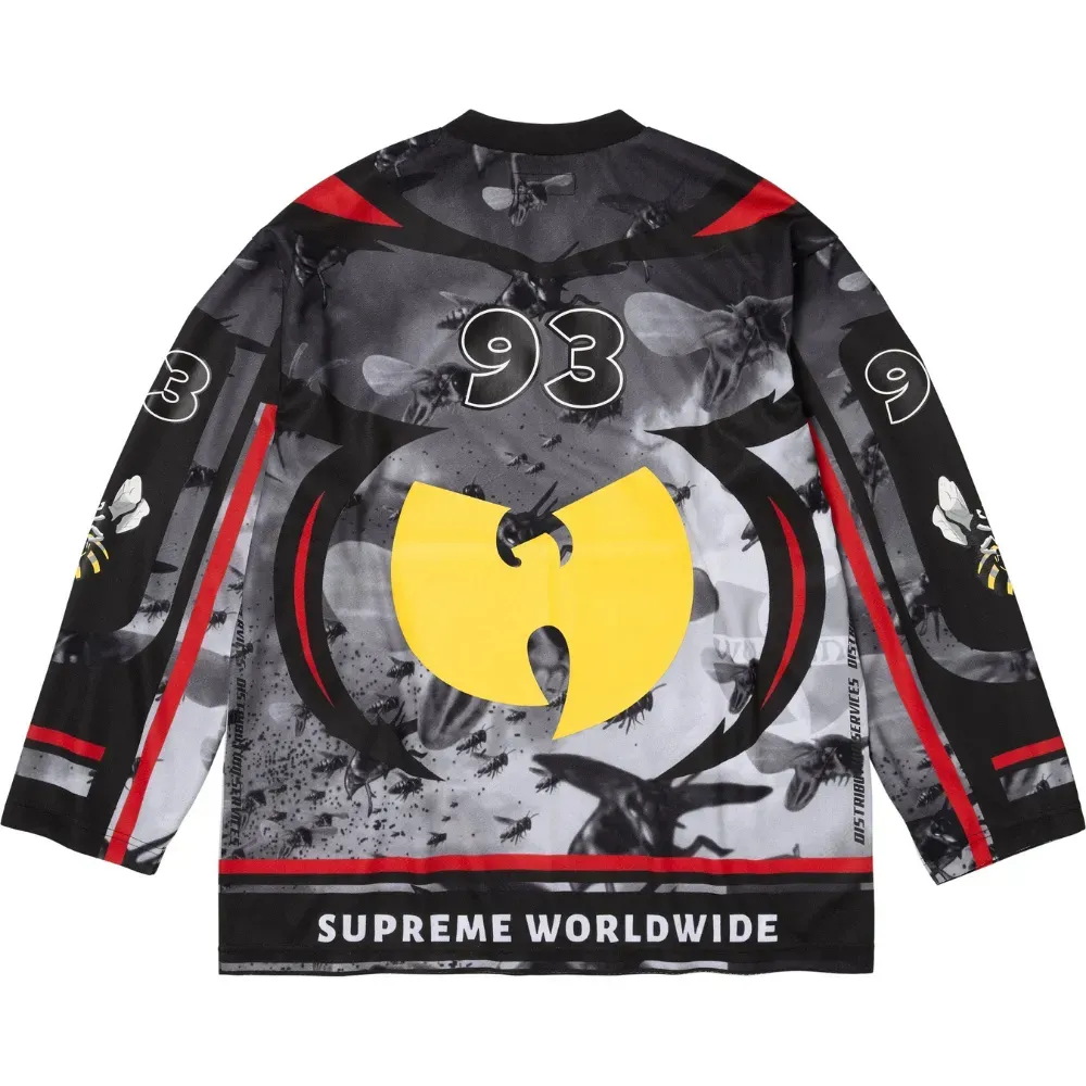 Wu-Tang Clan x Supreme Camiseta Hockey Jersey Black FW25-W10 - Droper