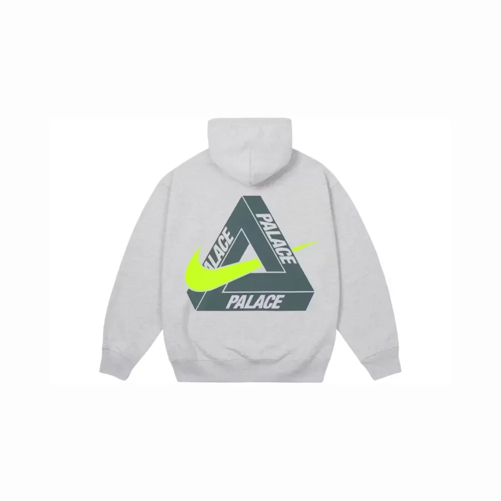 Palace x Nike Moletom Tri Swoosh Hood Grey Marl - Droper