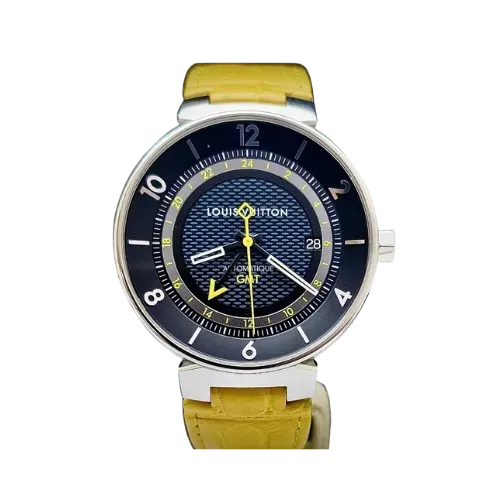Relógio Louis Vuitton Tambour Moon GMT Yellow - Droper