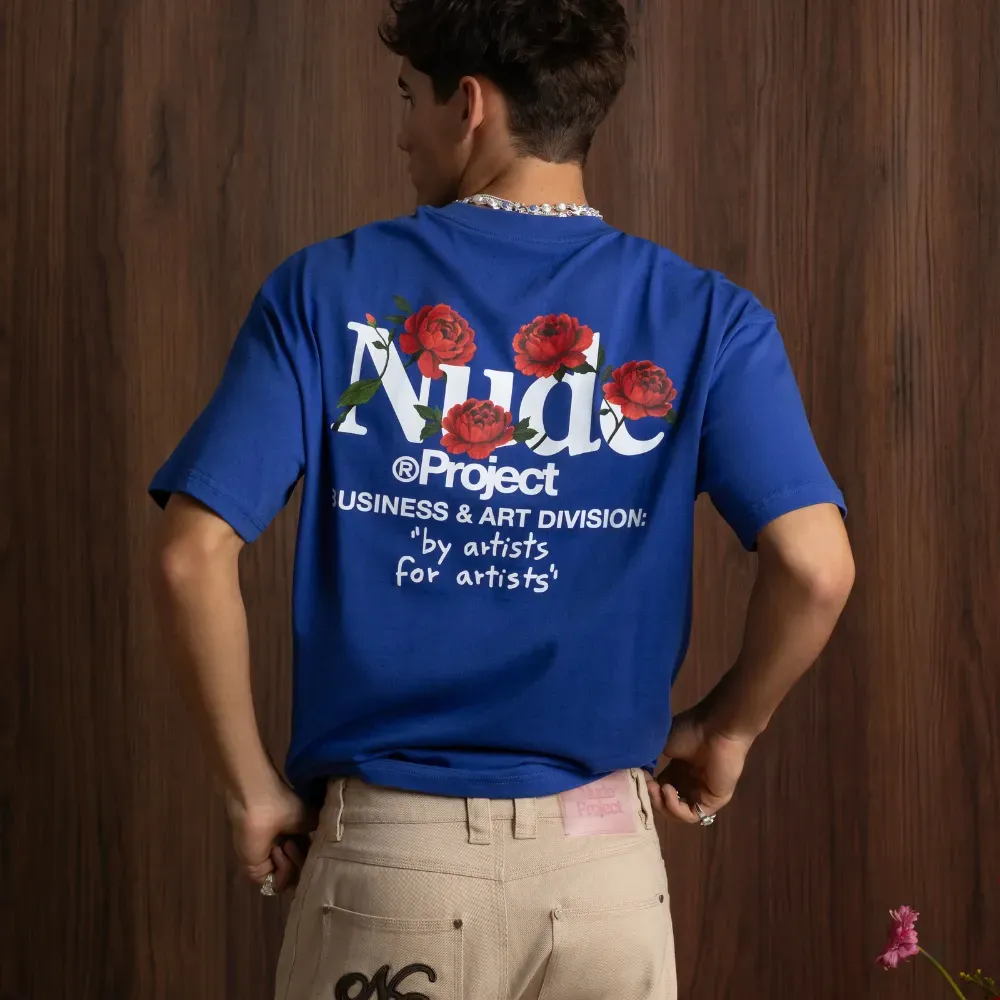 Camiseta Nude Project Play With Logo Blue foto 3