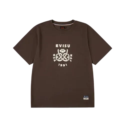 Camiseta Evisu Logo Crane Soaring Daicock Relax Fit Black - Droper