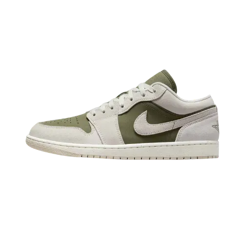 Air Jordan 1 Low Medium Olive Sail