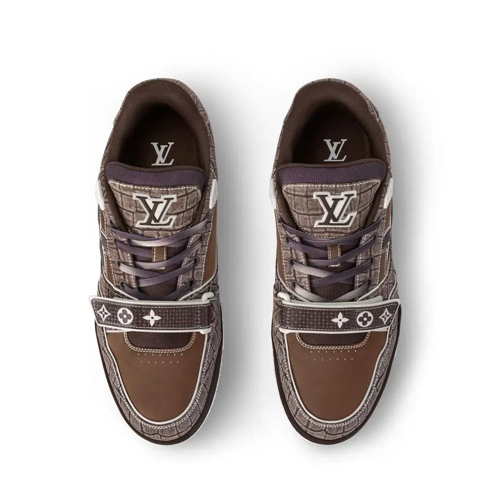Louis Vuitton LV Trainer Mocha Brown Crocodile - Droper