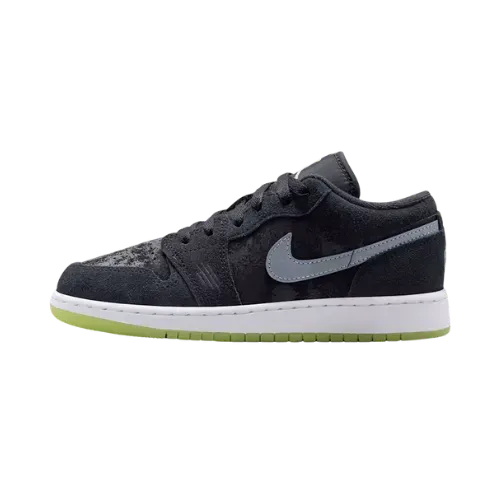 Air Jordan 1 Low SE Infantil Black Barely Volt Dark Raisin Iron Grey