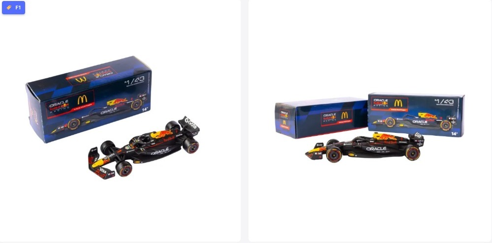 F1 x McDonald's Miniatura Oracle RedBull Racing 1/43