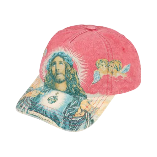 Boné Supreme Jesus 5-Panel Light Red FW25-W11