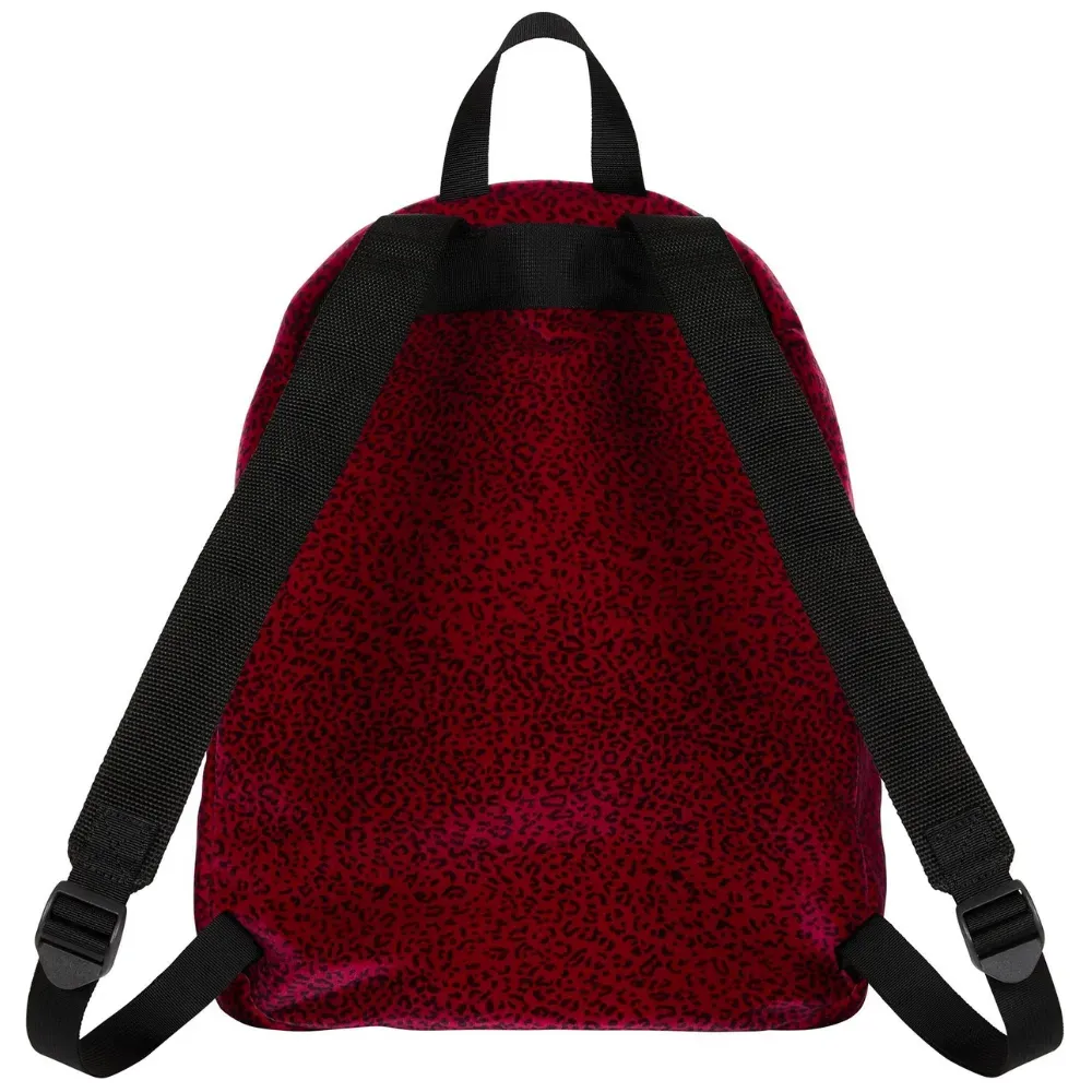 Mochila Supreme Velvet Red Leopard FW25-W11 - Droper