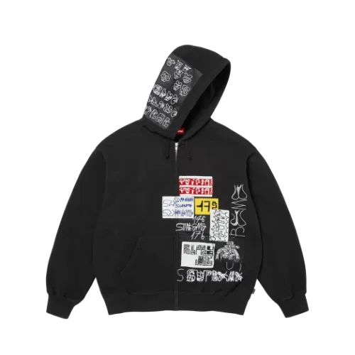 Moletom Supreme 176 Zip Up Hooded Black FW25-W11