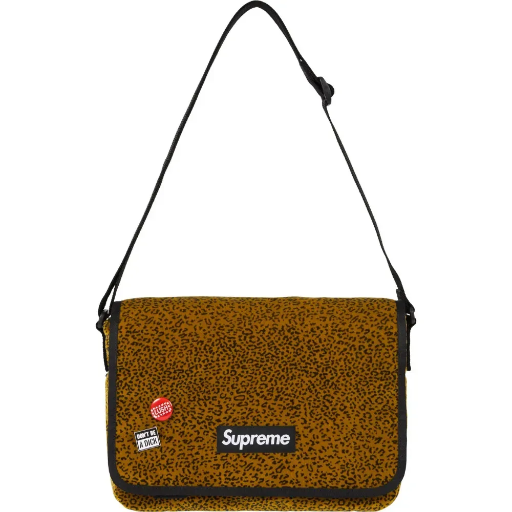 Bolsa Supreme Velvet Small Messenger Tan Leopard FW25-W11 - Droper