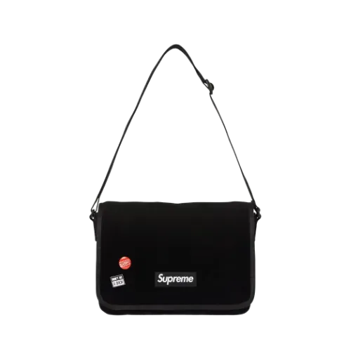 Bolsa Supreme Velvet Small Messenger Black FW25-W11