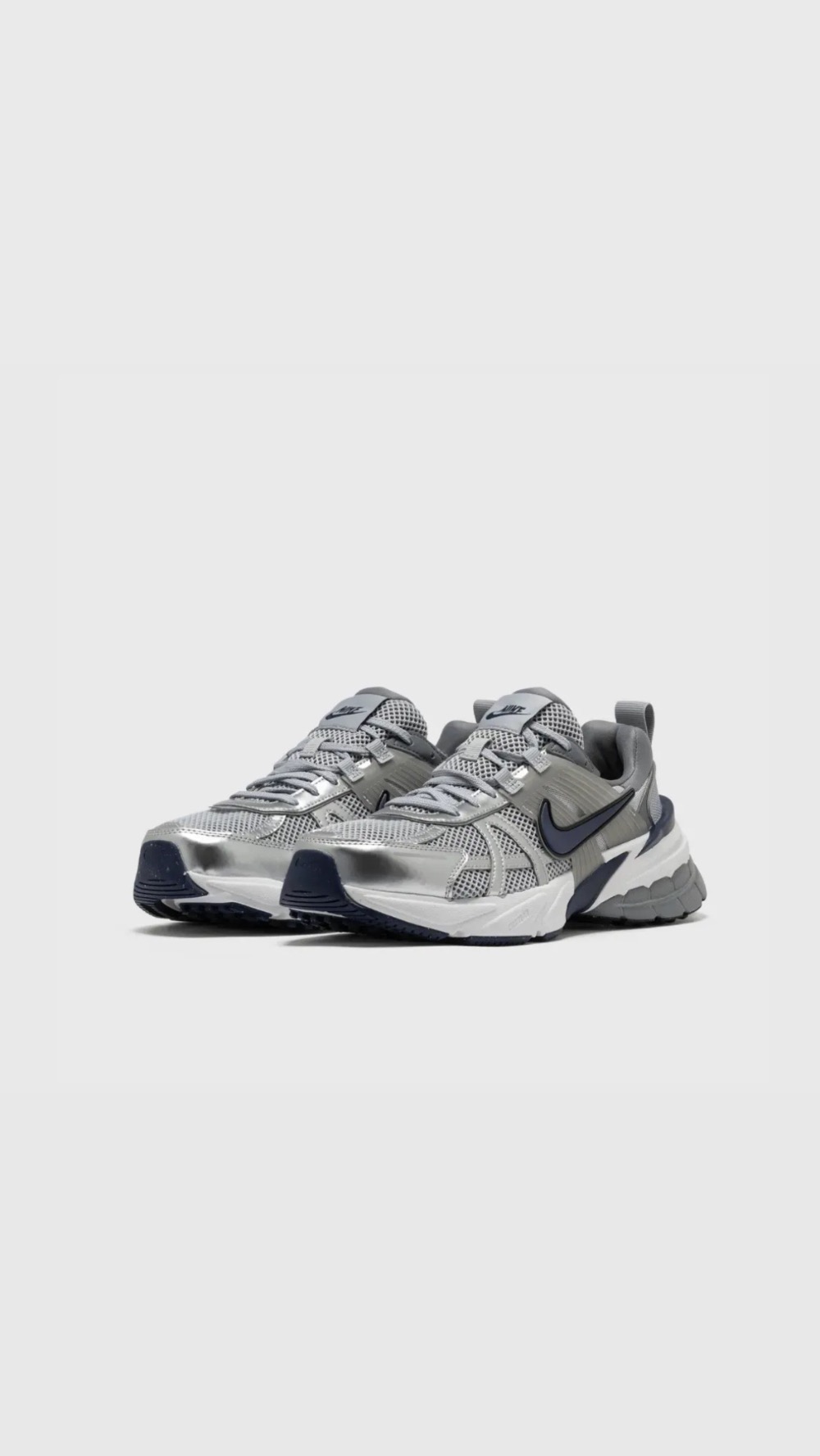 Nike V2K Run Wolf Grey Midnight Navy — 38 / 39 / 40 / 41 / 42 / 43 / 44, Novo