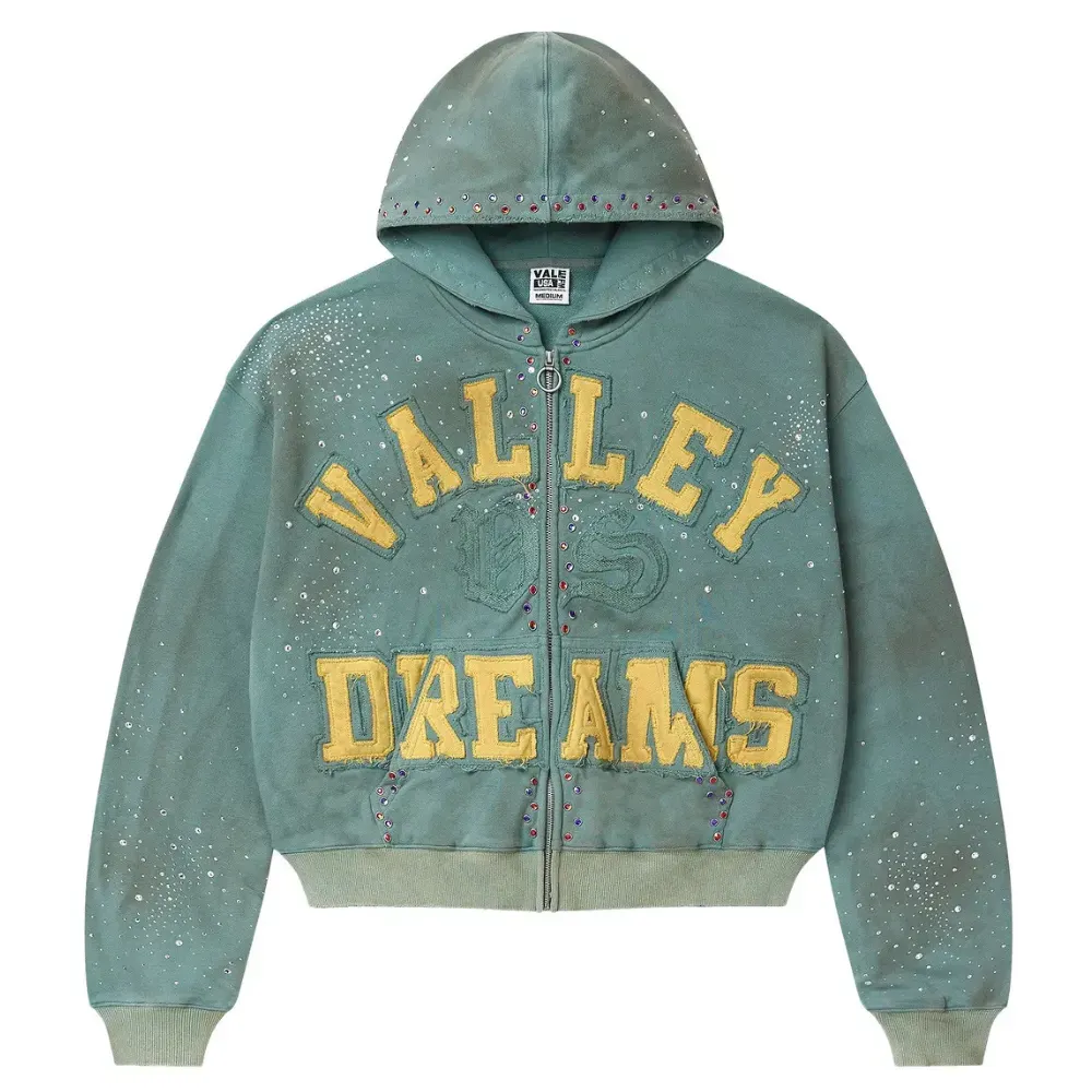 Moletom Vale Lives Forever Bank Zip Up Dark Mint - Droper