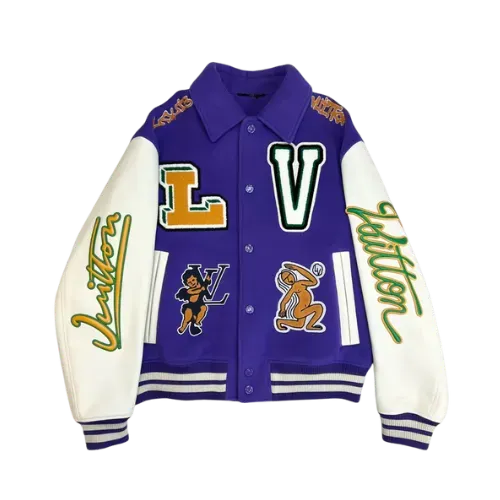 Jaqueta Louis Vuitton Runaway Frog Varsity Purple